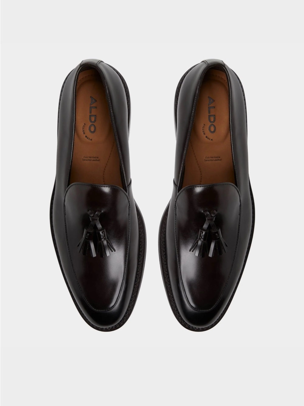 ALDO Brown Leather Tassel Loafers